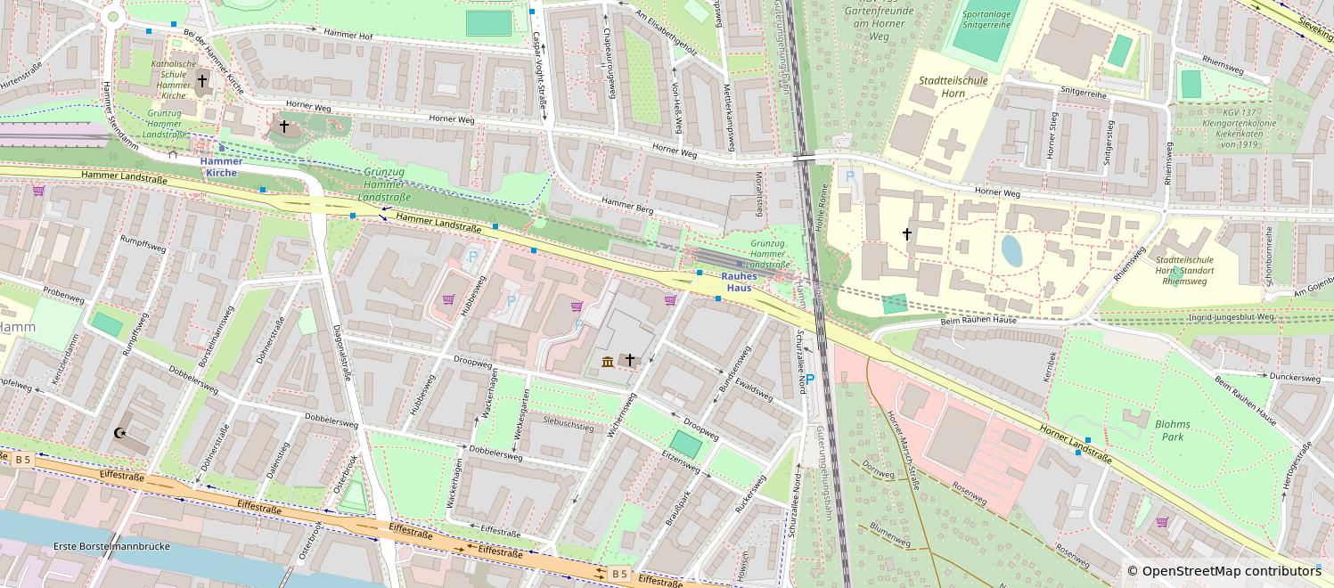 OpenStreetMap-Karte: Hammer Landstraße 220, 20537 Hamburg
