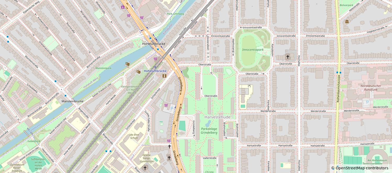 OpenStreetMap-Karte: Oberstraße 14b, 20144 Hamburg