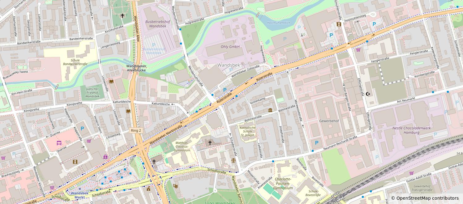 OpenStreetMap-Karte: Rüterstraße 71, 22041 Hamburg